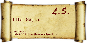 Lihi Sejla névjegykártya